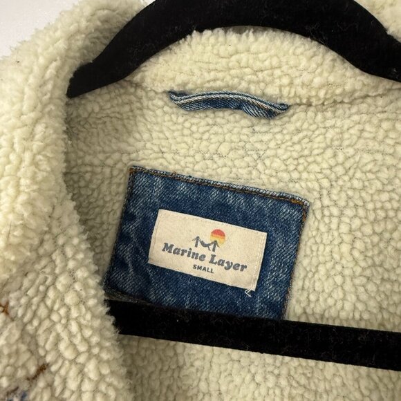 Marine Layer River Denim Sherpa Jacket - Picture 10 of 12